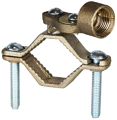 2-1/2 to 4" Ground Clamp with 1/2" Hubs Bronze